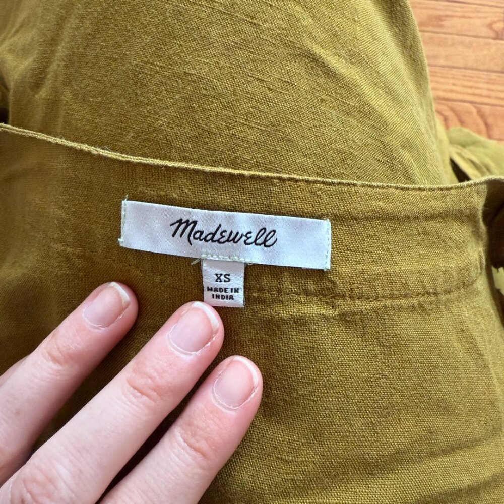 madewell wrap dress -  golden/ mustard /yellow - Picture 4 of 5